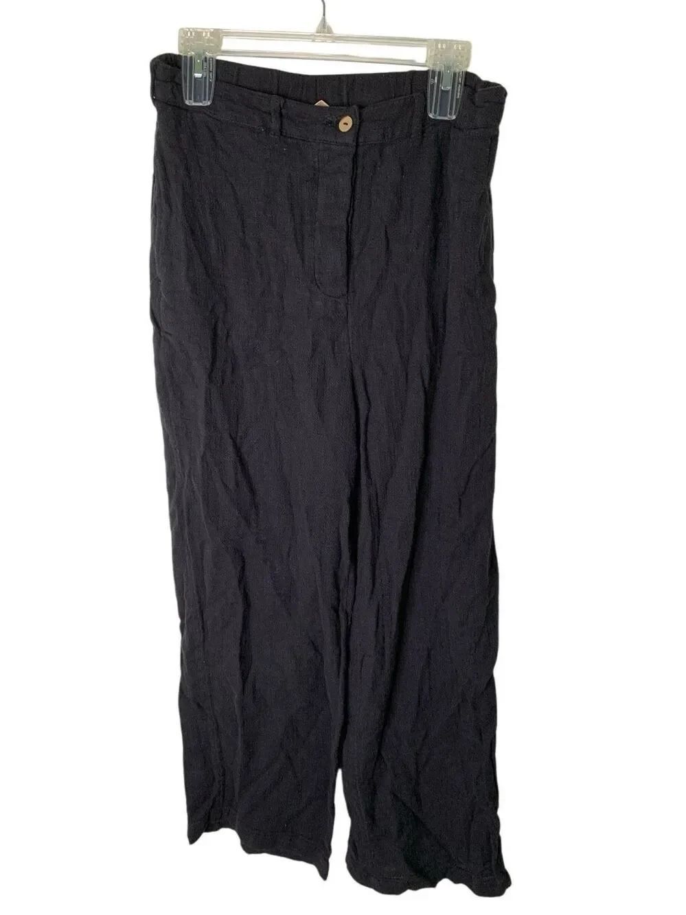 Free People 100% cotton baggy wide pants women's size large